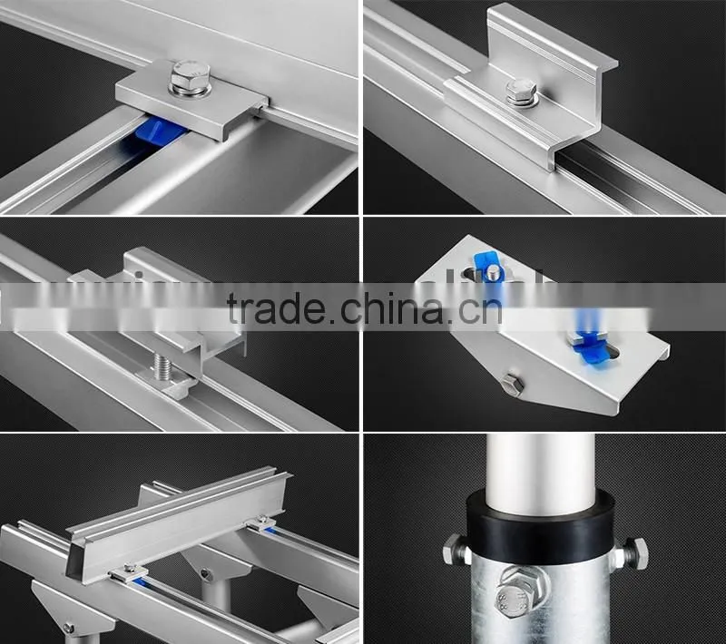 adjustable pvsolver solar ground mounting kits solar rail adjustable fixing bracket photovoltaic support