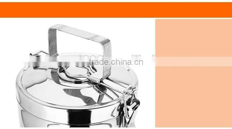 Portable Stainless Steel Hot four Layer Tiffin Lunch Box/ insulated food carrier/ hand pot