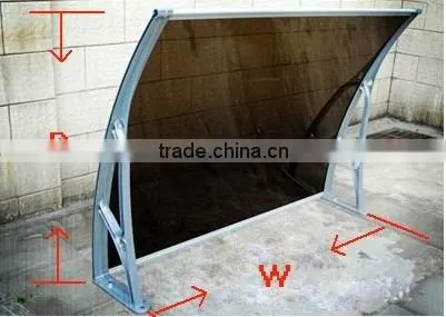 Polycarbonate door canopy