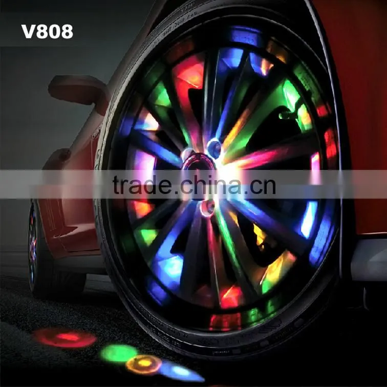Newest design solar energy 16LEDs wheel light 4 colors car Solar wheel lights