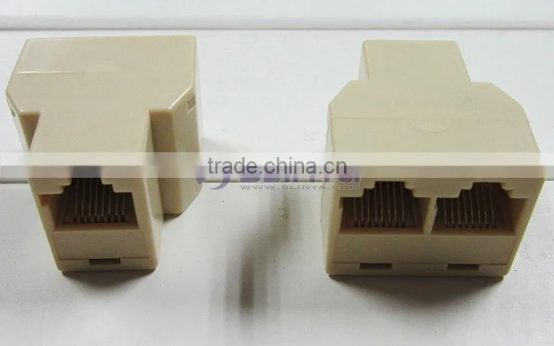 RJ45 Network Cable 1-to-2 Female-Female Spliter Coupler 8P8C