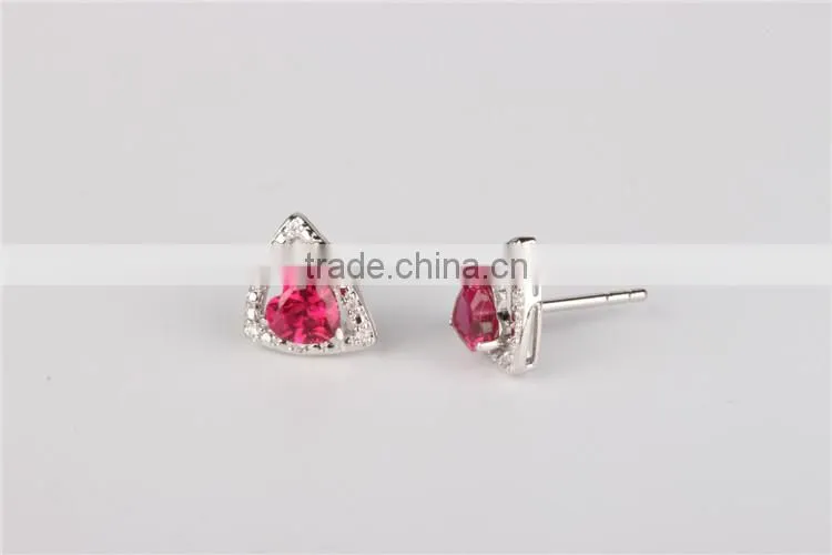 cheap wholesale stud earrings zircon silver jewelry