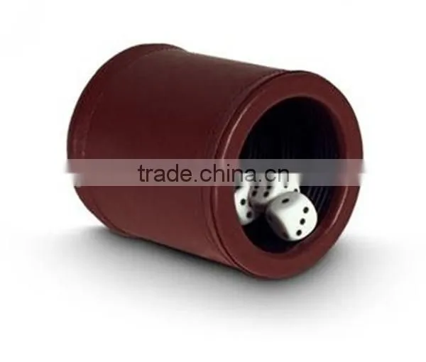 top grade leather custom dice cups with dice set,dice shaker