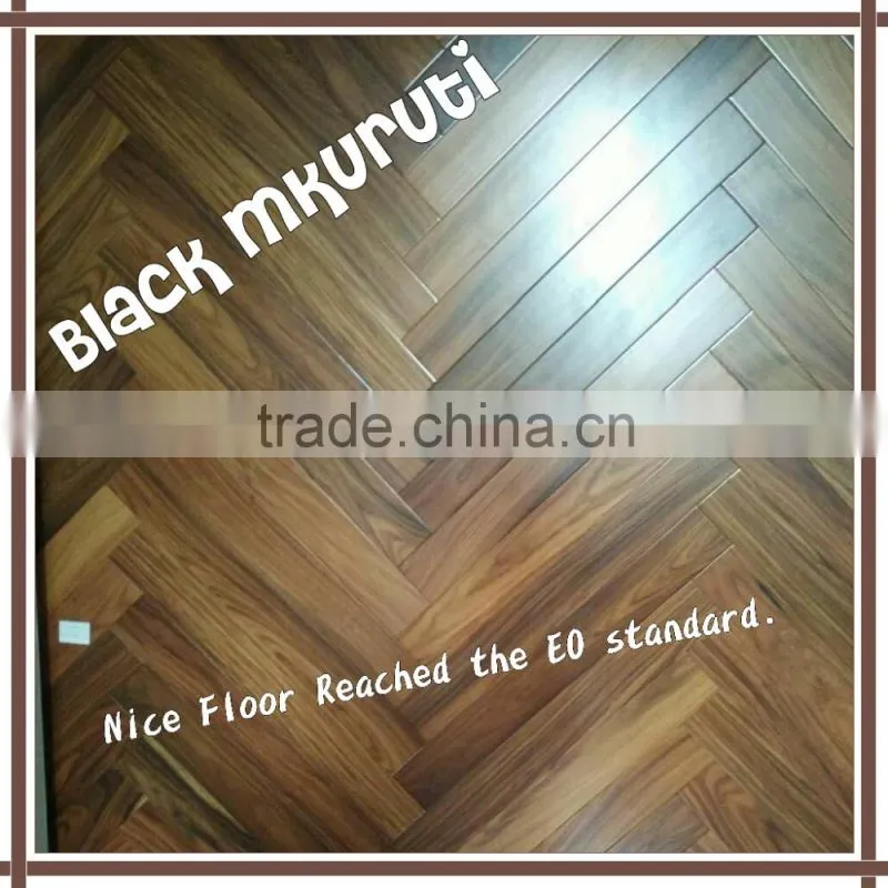 Africa Black Mkuruti Herringbone Engineered Wood Flooring