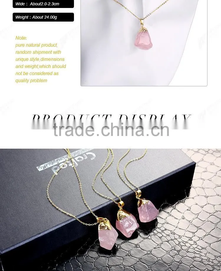 Fashion gold plated jewelry, Popular necklace jewelry, Natural stone necklace
