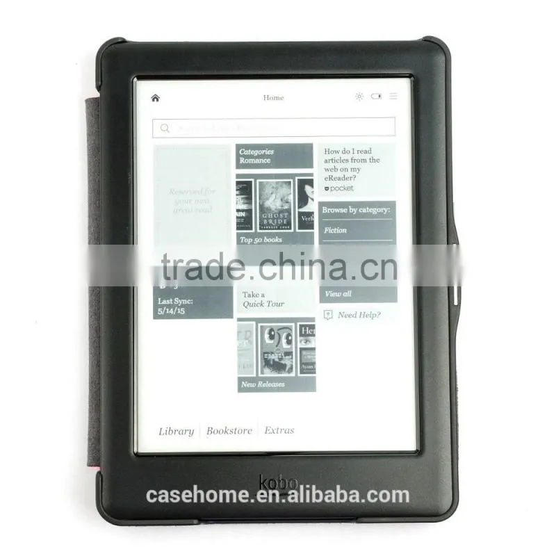 for kobo glo HD,leather case cover for kobo glo HD ebook,universal ebook reader case
