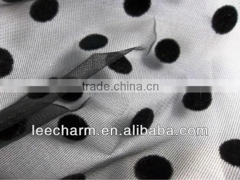 Flocking Dot Mesh Fabric
