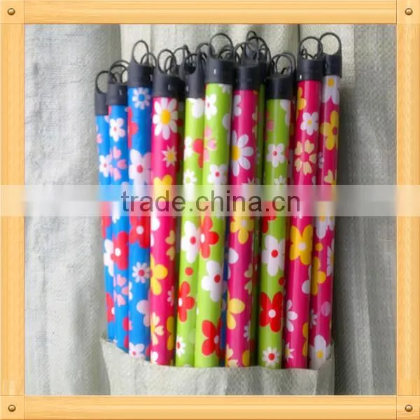 Colorful Pattern PVC Metal Broom Handle