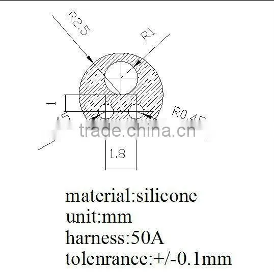 triple lumen medical silicone pipe