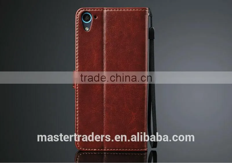 Free Shipping Original Fashion 64 Grain Stand Holder Wallet Flip PU Leather Case For HTC 826 MT-3170