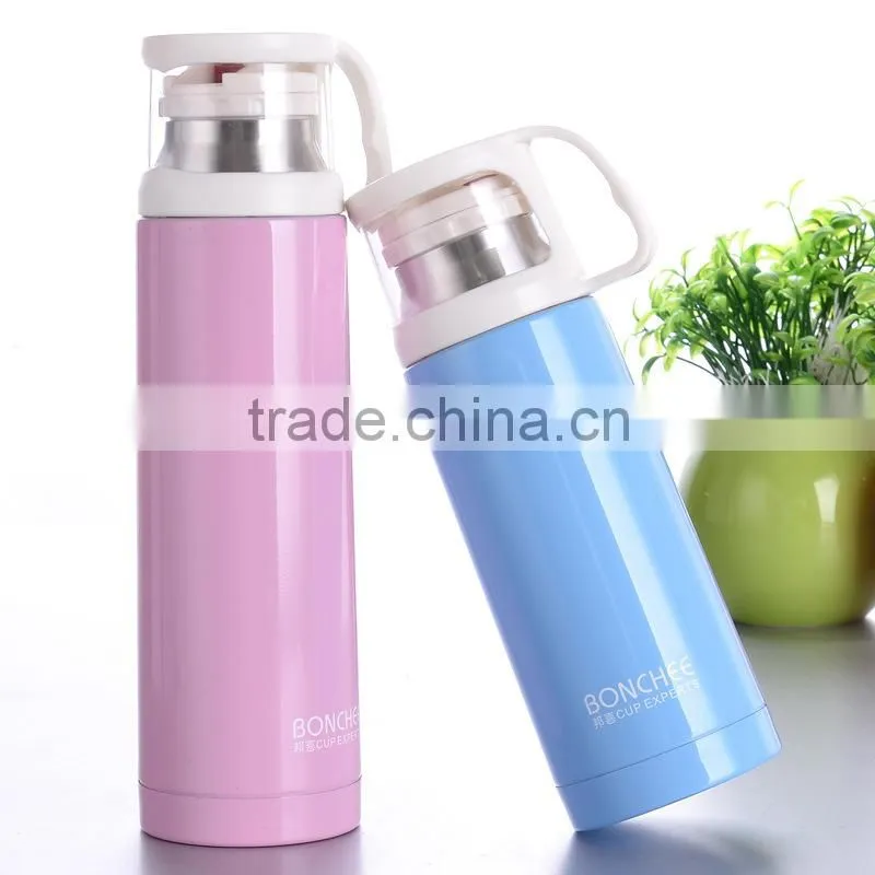bullet shape vacuum mug bottle with handle lid