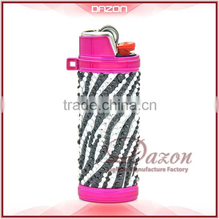Metal Diamond Lighter Case For BIC Custom