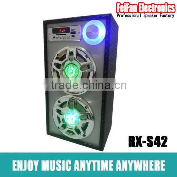 Top Sale 4.0 Inch Wooden Speaker With Fm Radio