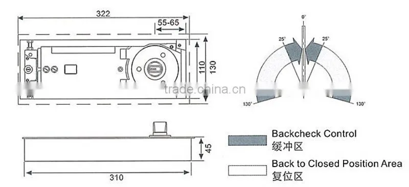 Double action stainless steel floor spring for 150KG/high quality hydraulic pivot floor hinge(DL-818)
