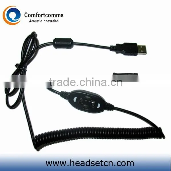 Professional wired call center computer headset with USB cord HSM-600RPQDUSBC