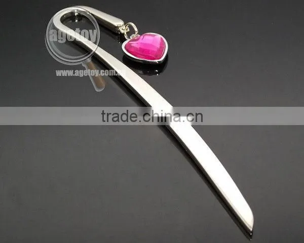 Metal Heart Shaped Bookmark