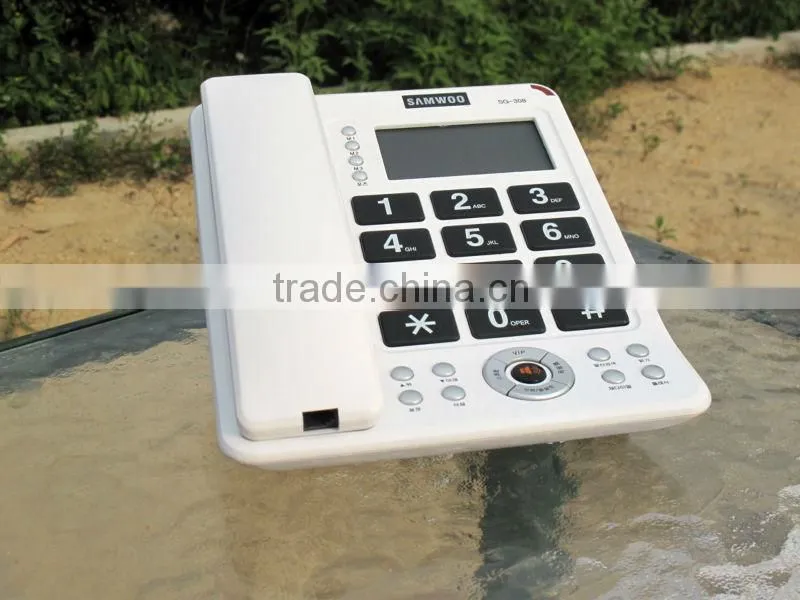 Fashion red handsfree 2 line caller id telephone set