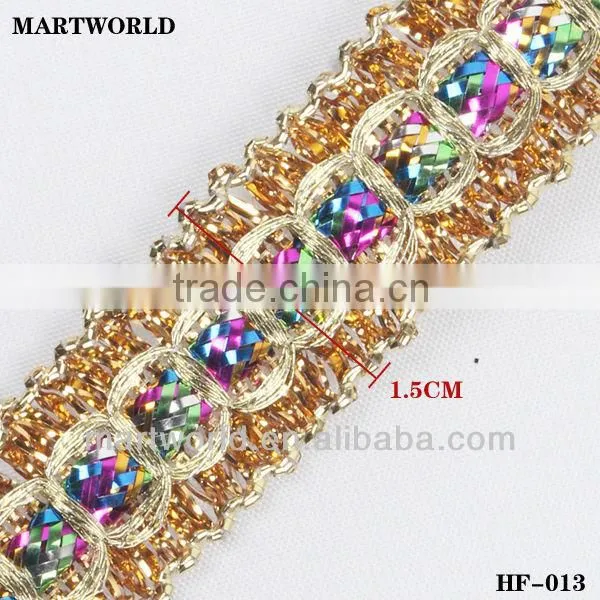 2013 cheap price beautiful braided trim for decoration (HF-013)