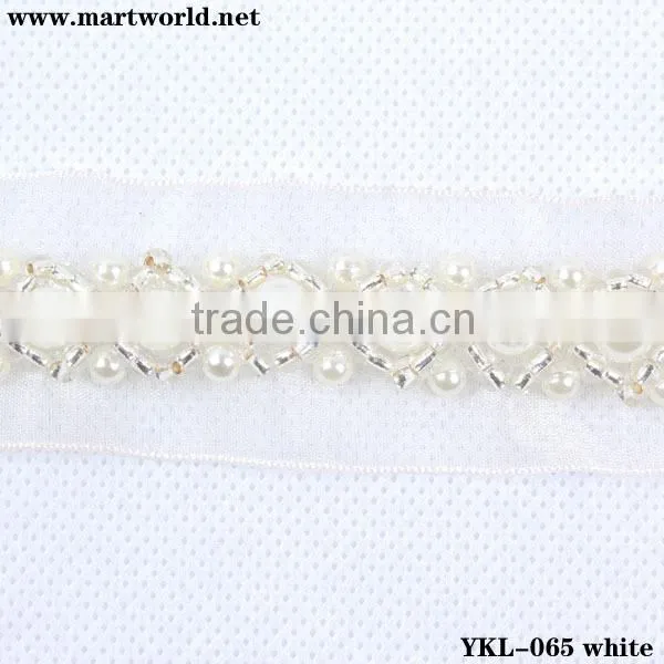hot selling beaded crystal pearl trimmings(YKL-065)