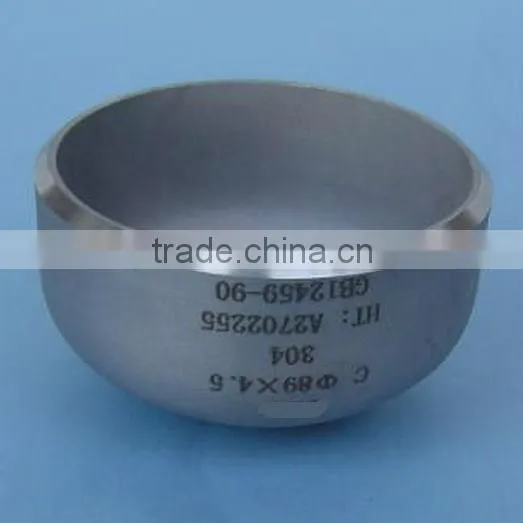 Made in China Seamless Stainless Steel Pipe Fitting Cap