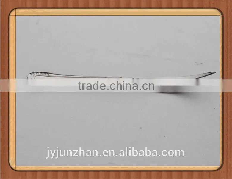 Stainless meat fork with 14.4cm size and shinning mirror polish