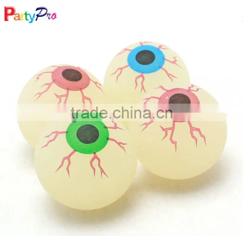Popular glow eyes bouncy balls rubber stress ball