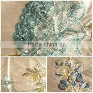 100%silk fabric embroidery pattern for home upholstery