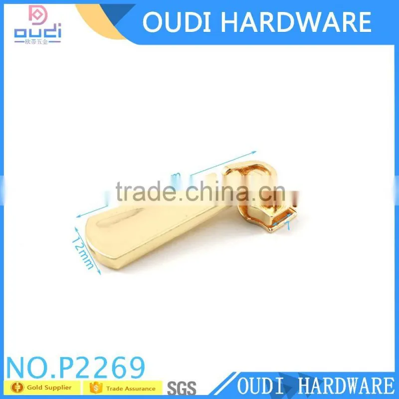 hot sale high quality metal zipper slider backpack metal puller accessories factory eholesale