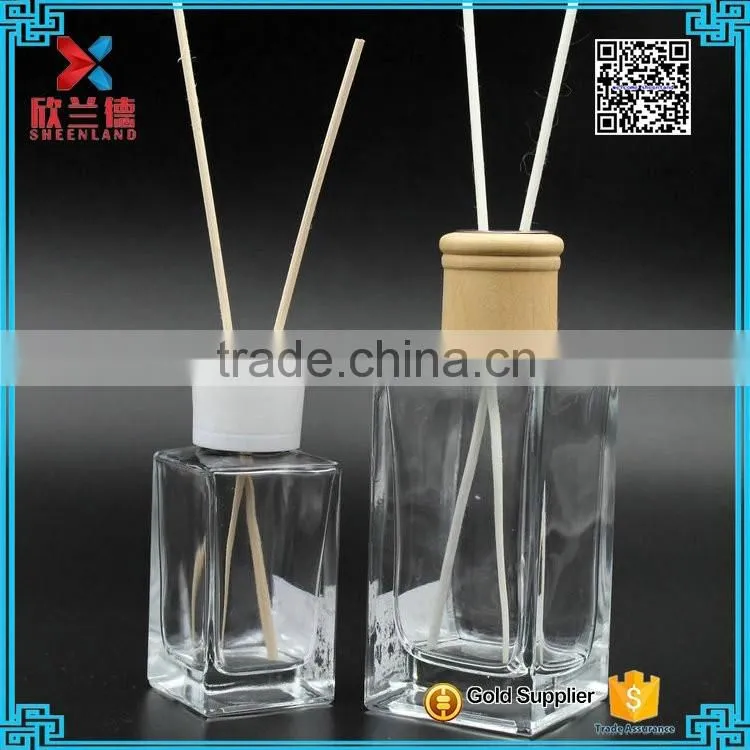 80ml, 200ml rectangle shape perfume oil bottles ; match rattan stick ;reed diffuser caps