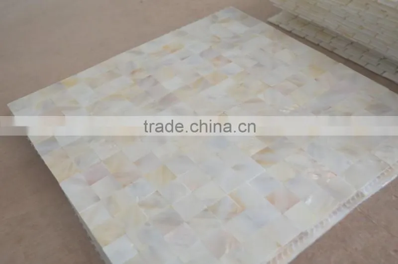 white River shell mosaic tile,seamless on mesh