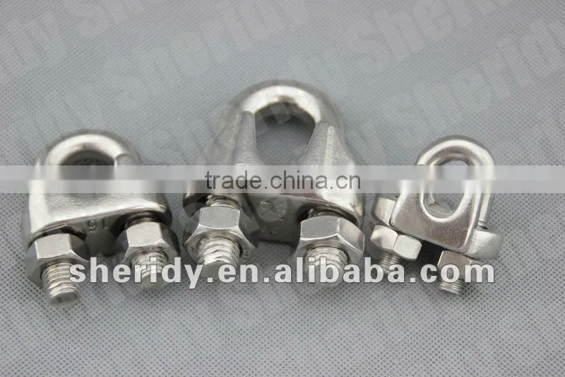 Green trellis cable rope clamps