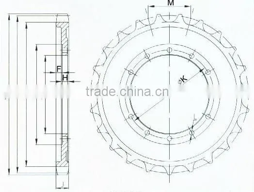 R420 excavator spare parts sprocket 81E8-2004 drive sprocket