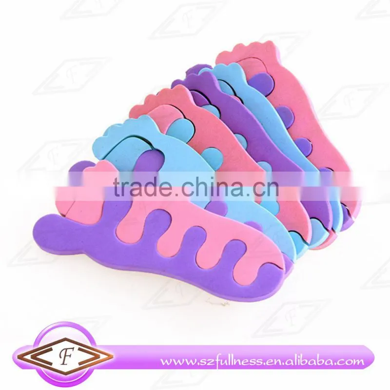 colorful foot shaped eva foam toe separators