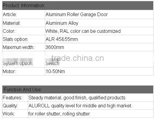 Wonderful design Energy-saving Aluminum rolling shutter window