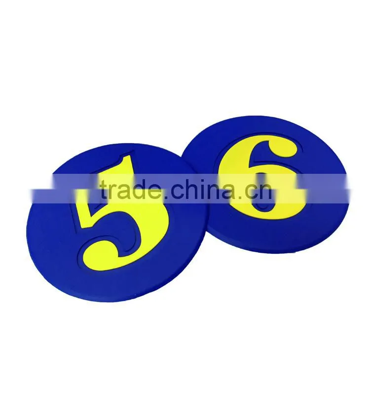 Pvc 23CM Educational Number Mark Mat For Kids