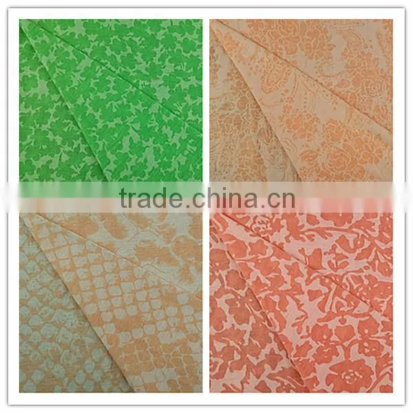2015 Esse Textile knitted T/R fabric flower burnout fabric for garment