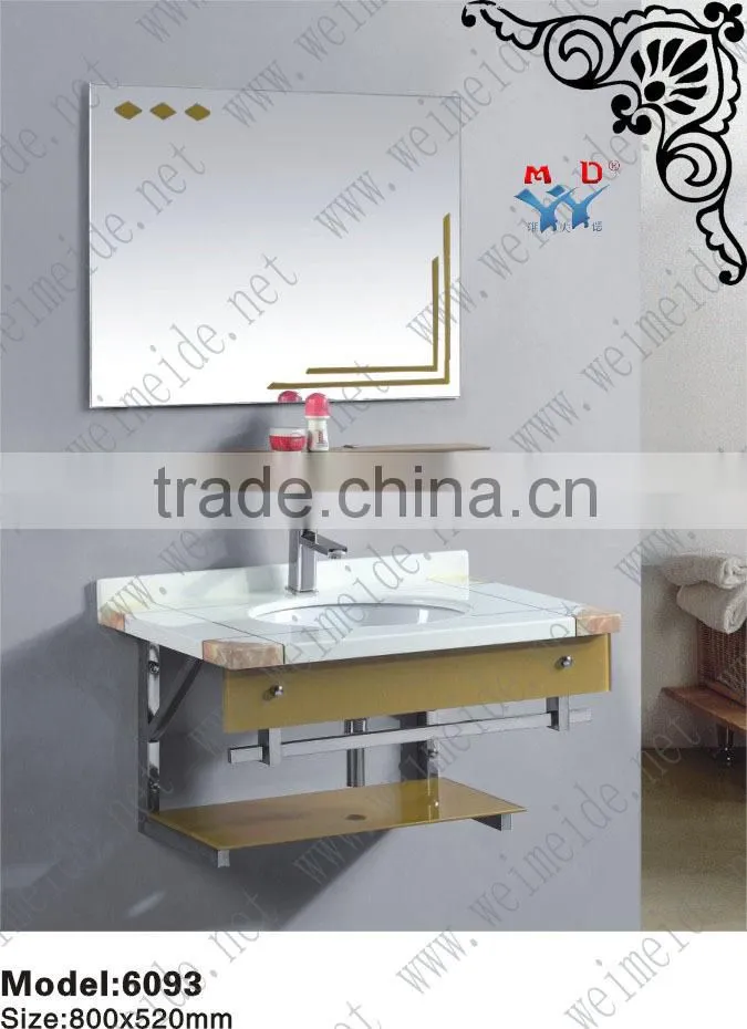 bathroom marble basin artificial Customized marble bathroom cabinet high quality