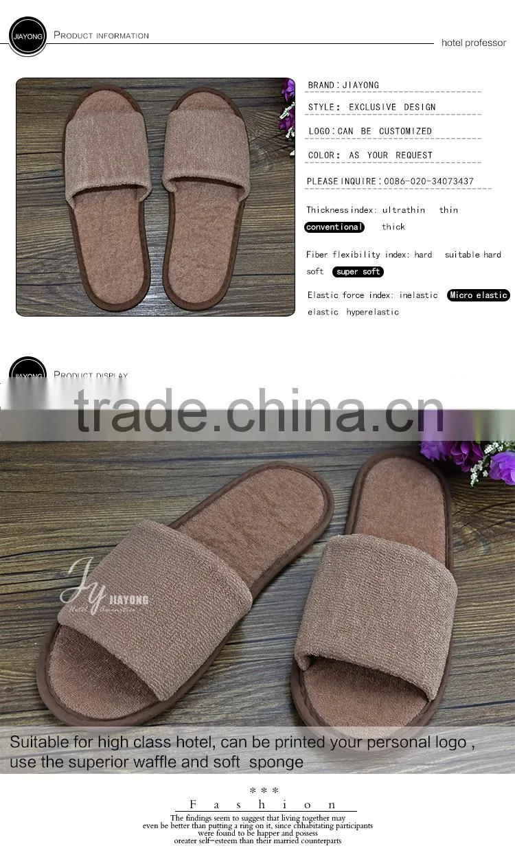 Professional indoor hotel bathroom slipper custom logo slipper