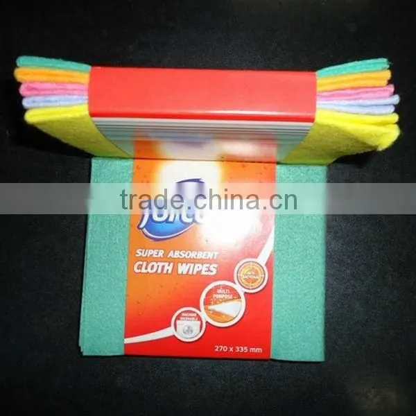 Needle punched nonwoven viscose cloth wipes