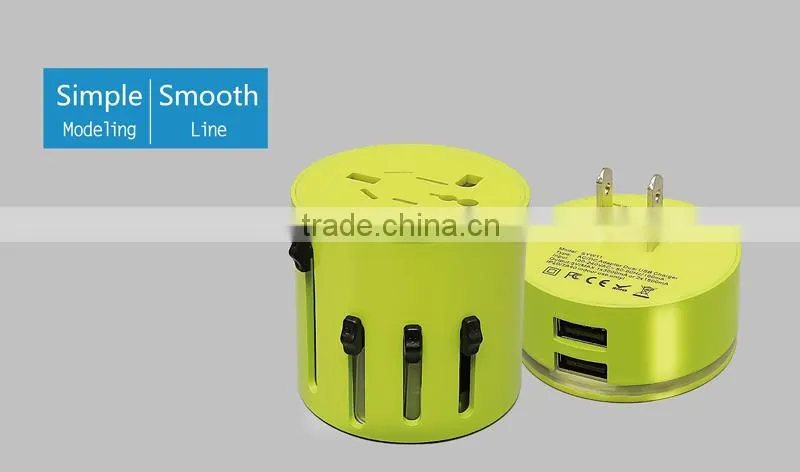 GENJOY new zealand travel adapter with dual usb charger