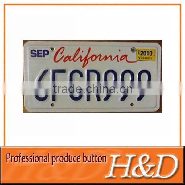 2016 Custom Embossing rotating number plate