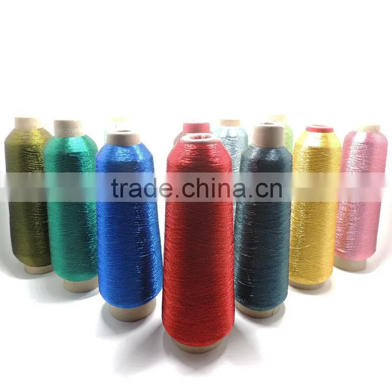 Jingxin MS type 100% polyester sewing thread for embroidery gold silver