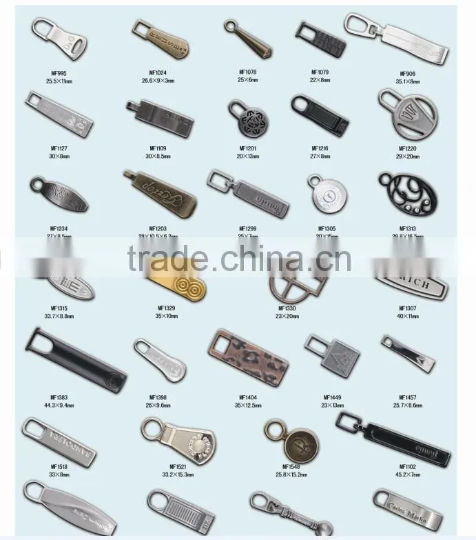 Fashion style high quality gold metal zipper puller