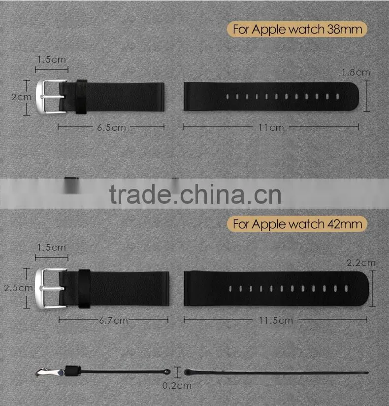 Genuine leather watch strap for apple watch band