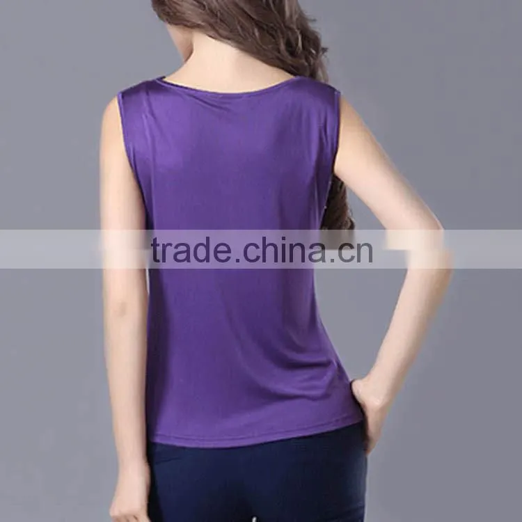 Blank girls resale OEM service t shirt waistcoats with low price