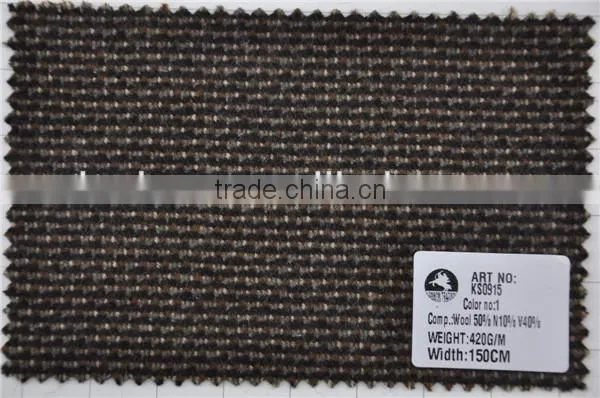 Hot sell high quality wool viscos nylon blend woolen fabric for fashion coat