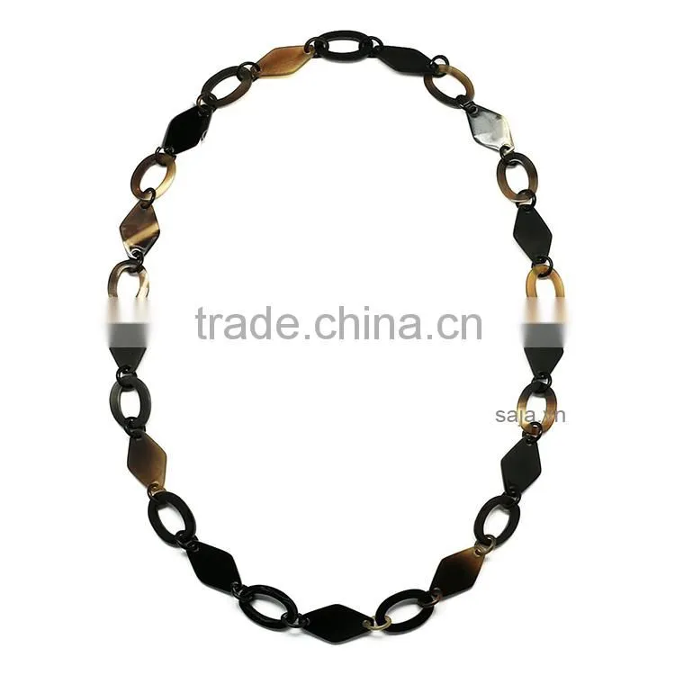 Buffalo horn white, buffalo horn jewelry, buffalo horn necklace SHN-315