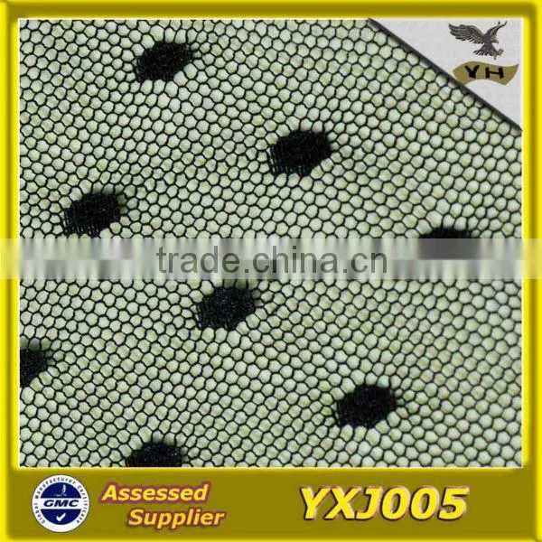 quality polyester mesh fabric in dot design for mosquito netting