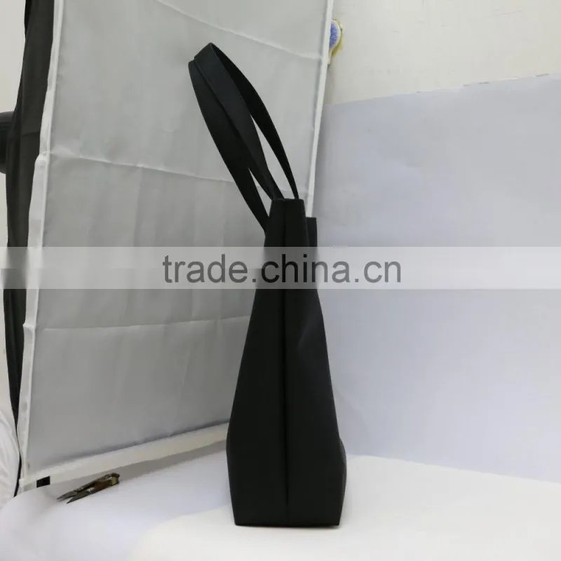 Alibaba best selling high quality black shopping bag portable recyclable shopping cotton bag