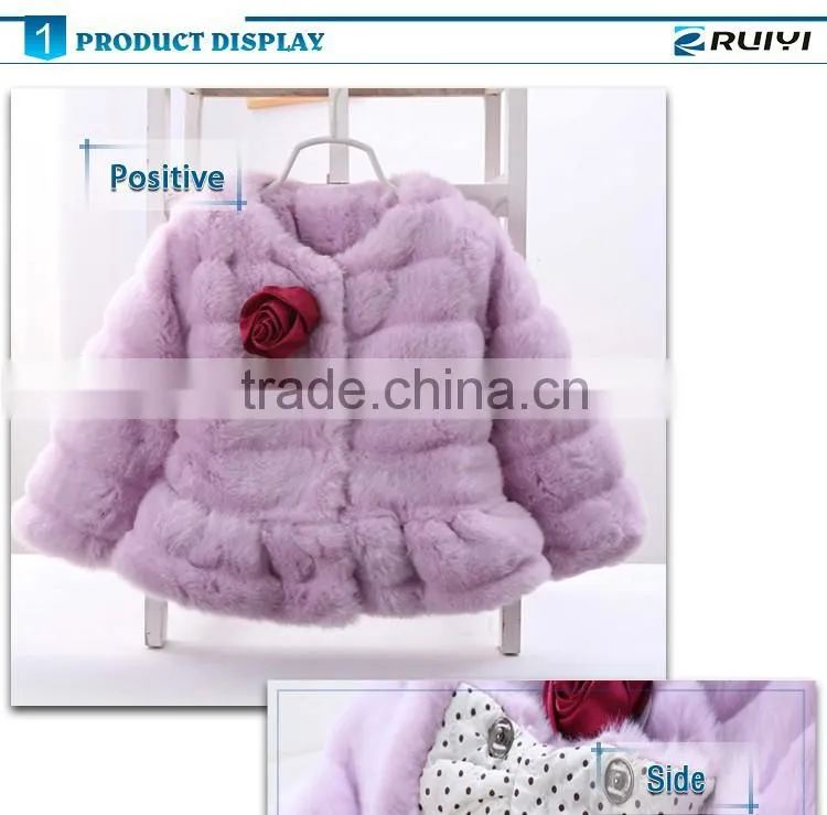 children purple color parka fur jacket